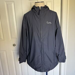 Men’s Hooded Jacket XL Port Authority Quiet Man Rain Wind Coat  Zip Up